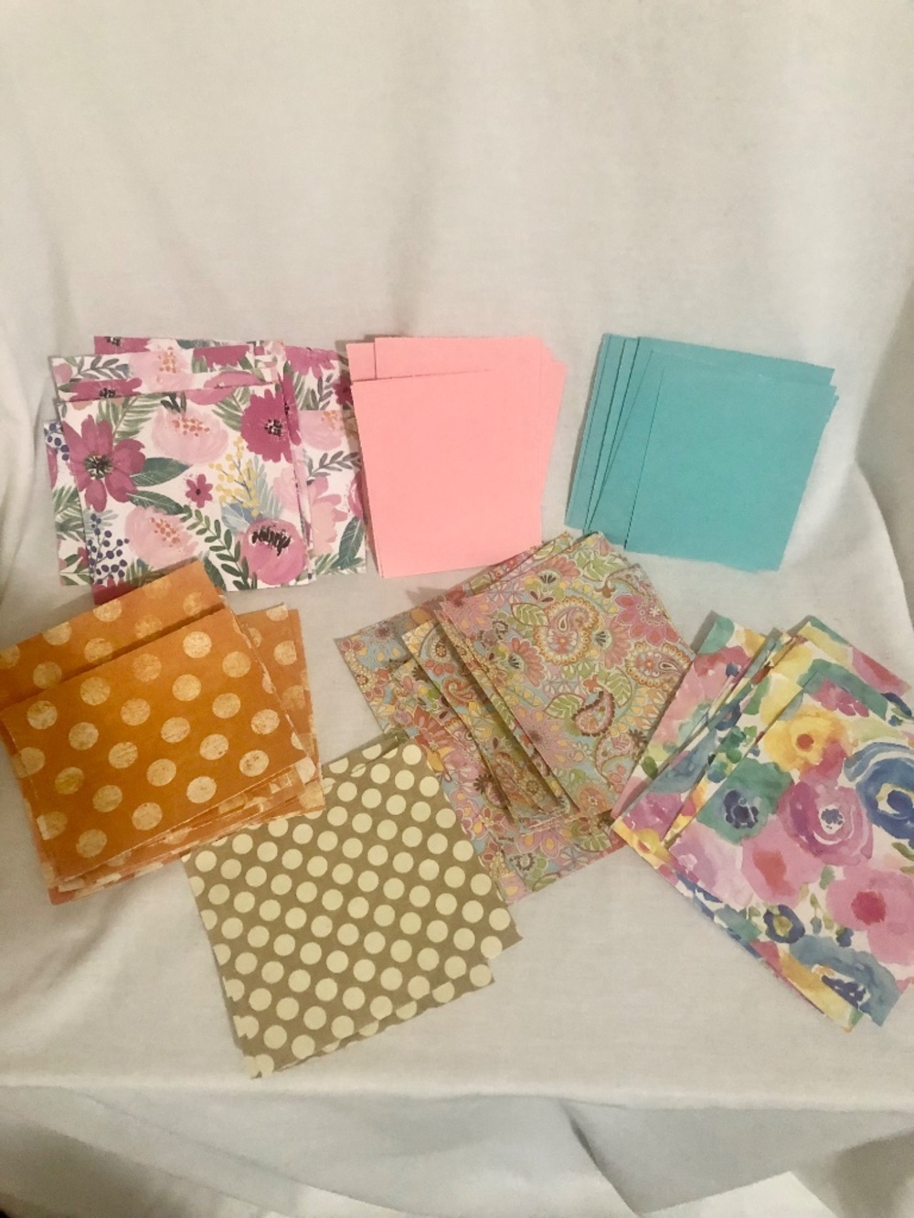 Scrapbook Paper Different Sizes of Cut Rectangles - Picture 2 of 4